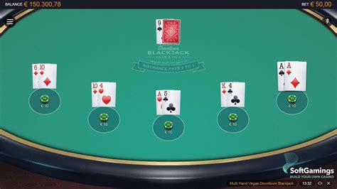 Jogue Multihand Vegas Downtown Blackjack online